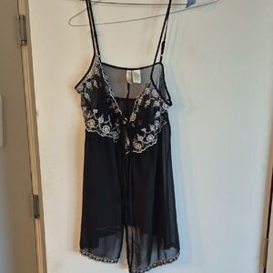 twiggy LONDON Black Floral Embroidered Chemise